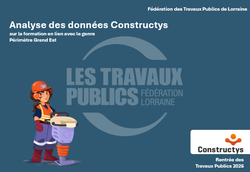 Couverture — Analyse des données Constructys — Formation en lien avec le genre
